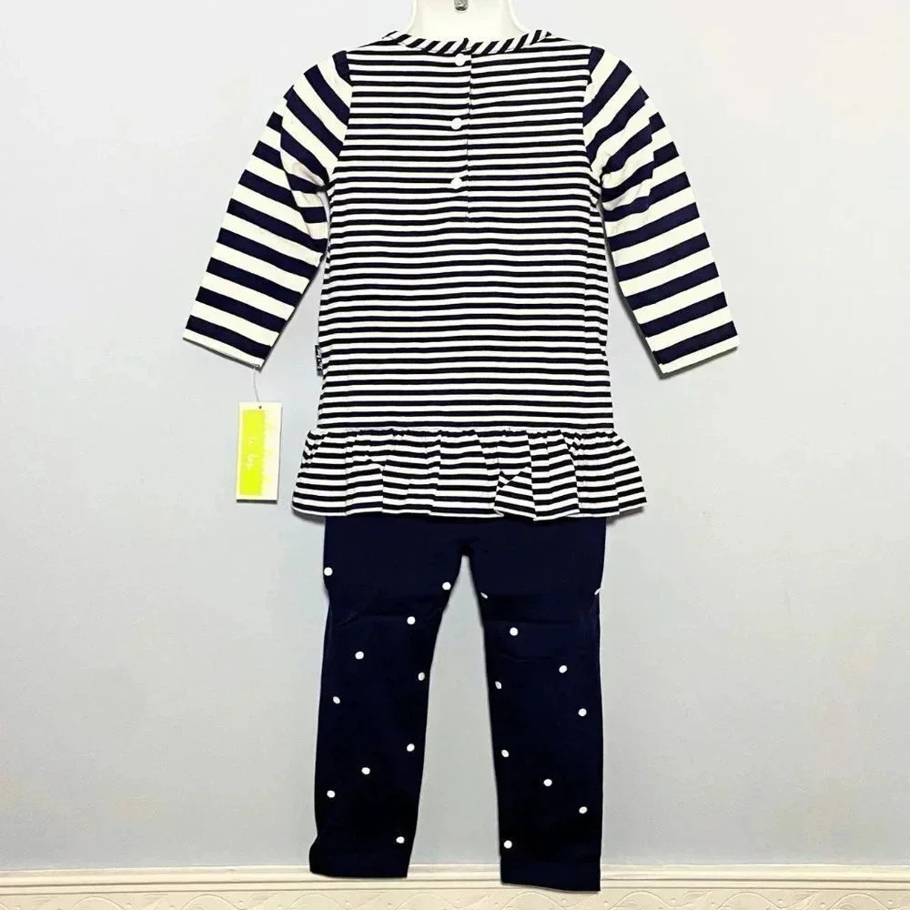 Le Top Boutique Toddler Girls Snowman Holiday Top & Pants Outfit Set Sz 24M NWT - Picture 7 of 9
